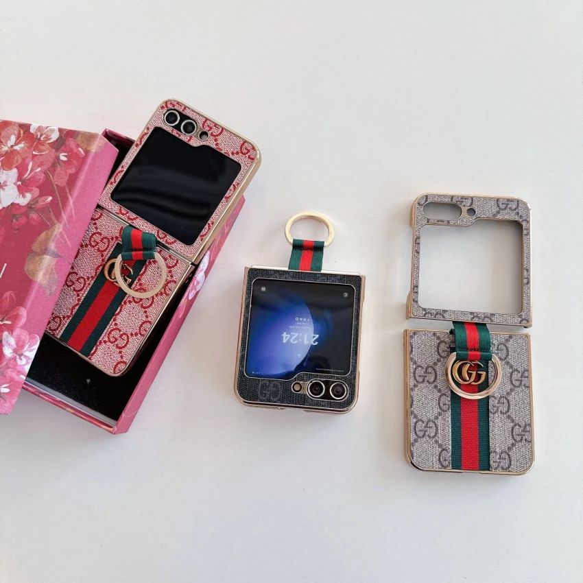 Gucci galaxy zflip3カバー 指輪リング付き