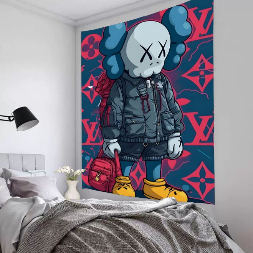 kaws lv コラボ タペストリー