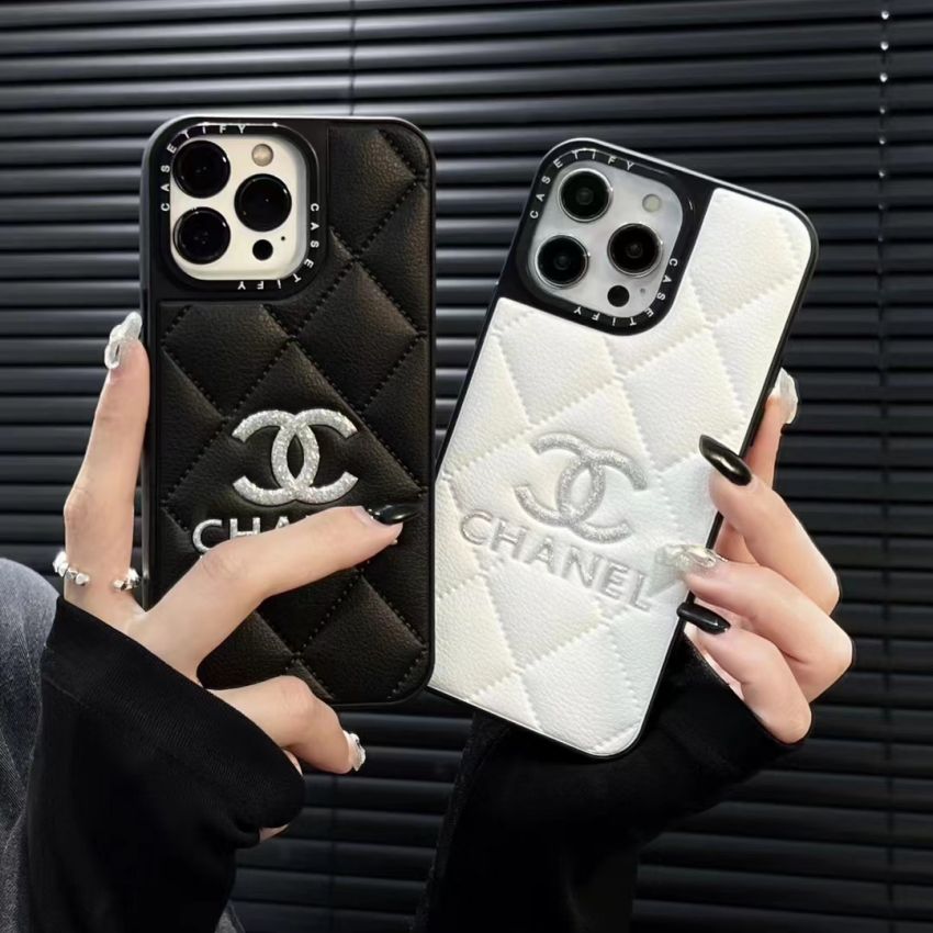 chanel iphone16 plus/16proケース シンプル風