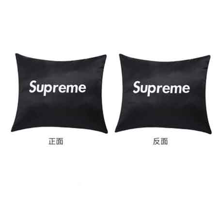 SUPREME クッションセット 車載用 オシャレ ネックパッド 腰クッション シュプリーム 車用クッション