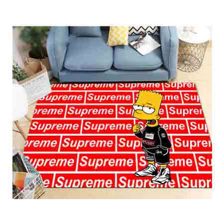 シュプリームｘシンプソンズ ラグマット 可愛い 玄関マット Supreme カーペット キャラクター 室内用ラグ