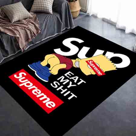 シュプリームｘシンプソンズ ラグマット 可愛い 玄関マット Supreme カーペット キャラクター 室内用ラグ