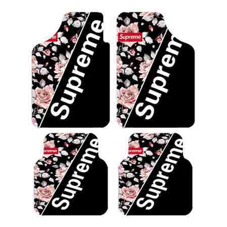 Supreme Lv 車フロアマット セット おしゃれ シュプリーム カーマット 車のフロアマット ヴィトン カーアクセサリー