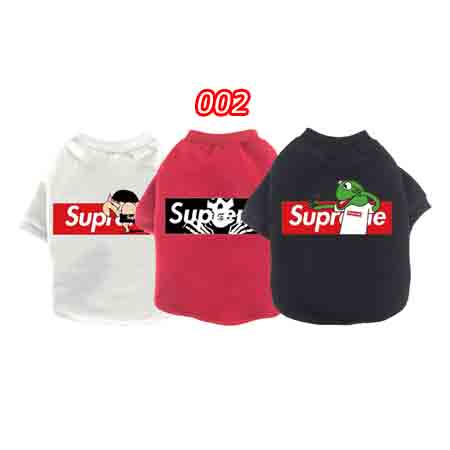 Supreme 犬服 犬 Tシャツ シュプリーム パロディー洋服 ドッグウェア Supreme トレーナー オシャレ