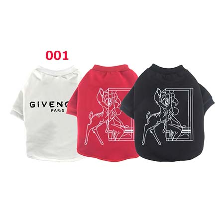 ジバンシー 犬 服 Tシャツ Givenchy ペットのティーシャツ 可愛い ワンちゃん服 ジバンシィ ペットウェア 綿製