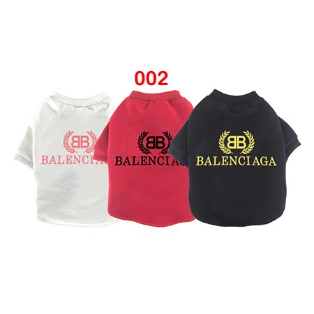 バレンシアガ ワンちゃんの服 かわいい Balenciaga 犬服 ペットのtシャツ おしゃれ ログティシャツ ブランド