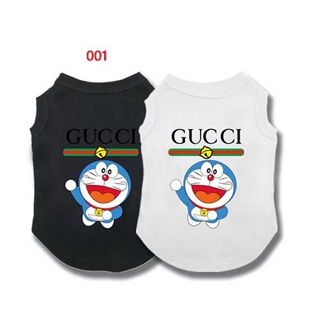 グッチ ドラえもん ペット服 おしゃれ 犬の服 チョッキ Gucciｘdoraemon ペットのシャツ 夏用 トレーナー