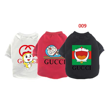 ドラえもん グッチ 犬 服 ペット用ｔシャツ おしゃれ Gucci ペットウェア プルオーバーパーカー プリント柄