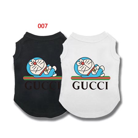 グッチ ドラえもん ペット服 おしゃれ 犬の服 チョッキ Gucciｘdoraemon ペットのシャツ 夏用 トレーナー