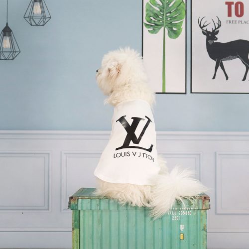 LV ボックスログ犬服 tシャツ