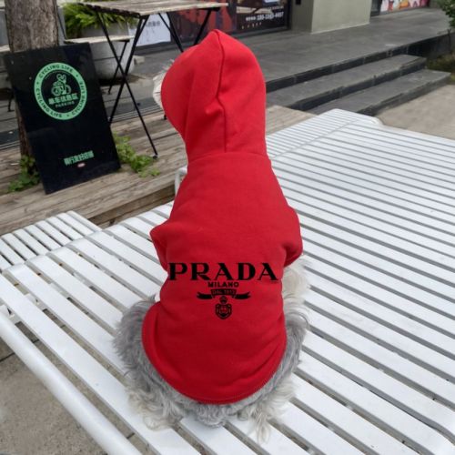 prada 犬ウェア フーディパーカー